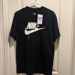 NWT Nike Men's Black and White Logo Tee